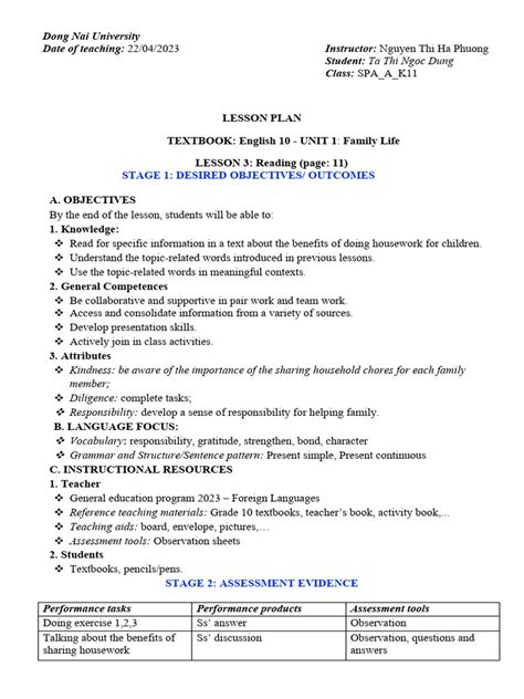 Reading Lesson Plan Example 的图像结果