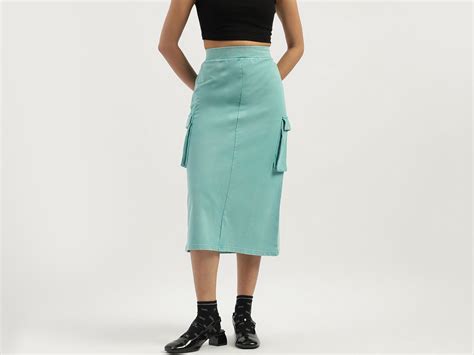 Women Solid Midi Cargo Skirt – United Colors of Benetton Store