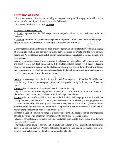 Acute retaintion of urine. Or Mutra ghat | PDF - stinging of urine