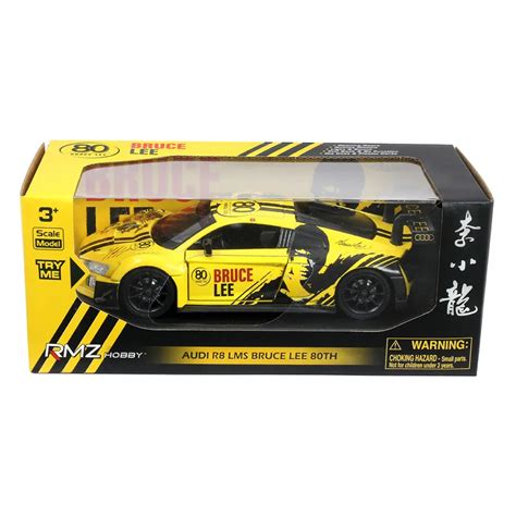 EXCLUSIVES Audi R8 LMS GT3 Bruce Lee 80th- Yellow / Black (Scale 1:36 ...