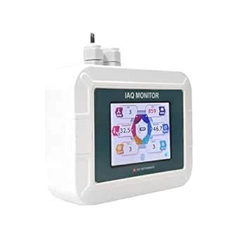 6 Parameter Smart Air Quality Monitor (PM2.5, PM10, Temp, RH, CO2, VOC ...