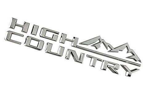High Country Namteplate Emblem 3D Badge Fender Rear Tailgate Sticker ...