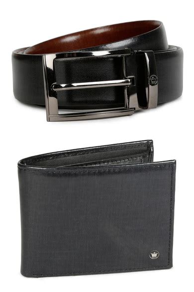 Buy Men Black Belt and Wallet Online - 289999 | Louis Philippe