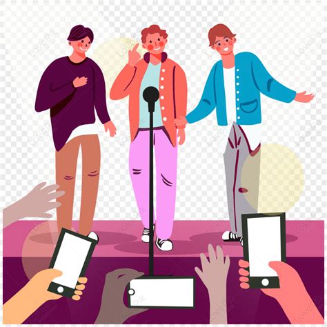 Cartoon Hand Drawn Music Rap Talent Illustration Photographers Sing ...