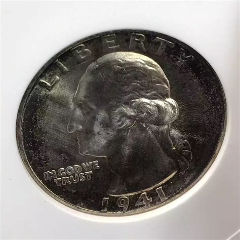 1941 Silver Washington Quarter ANACS MS-60 NET, WHEEL MARK DDO FS-102 ...