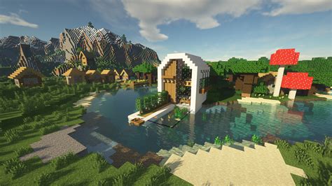 Modern Lakeside House Minecraft Map