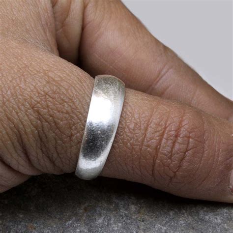Chandi ka challa solid casted jointless silver band ring for astrology ...