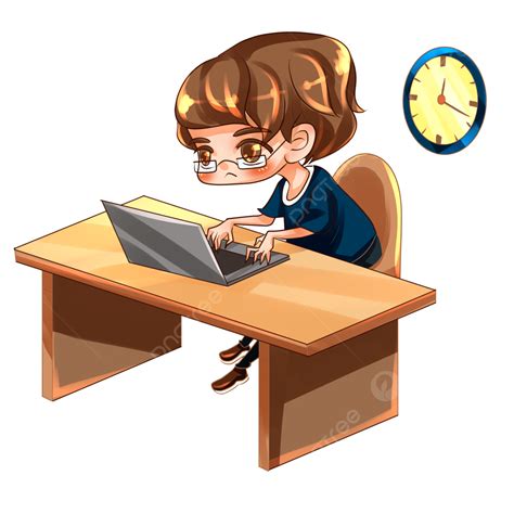 Worked Hard Clipart Hd PNG, Young People At Work Work Work Hard, Young ...