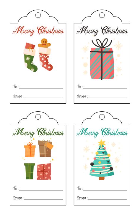 Free Printable Holiday Gift Tags