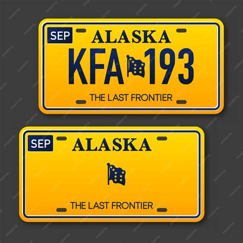 Alaska State License Plate