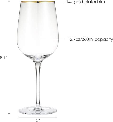 Buy Berkware Set of 6 Wine Glasses - Luxurious and Elegant Long Stem ...