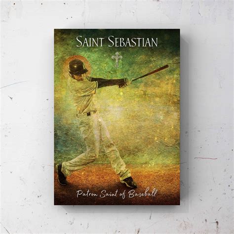 BASEBALL, Saint Sebastian, Patron Saint of Baseball, Catholic Wall Art ...