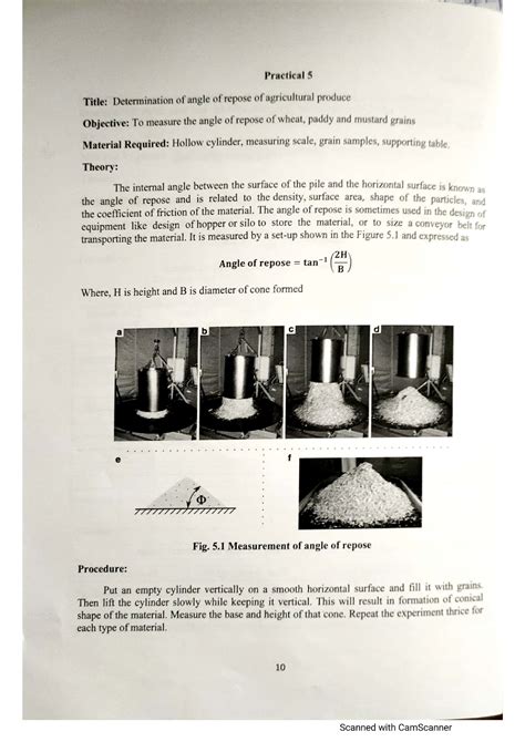 Angle of repose - THIS IS EFFICIENT MATERIAL - Determination of angle ...
