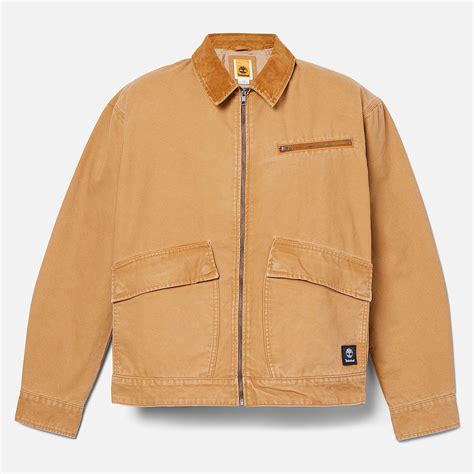 Strafford Washed Canvas Jacket for Men in Yellow