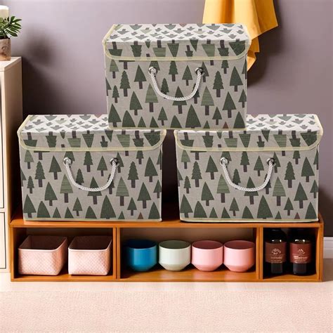 Kuber Industries Set of 3 Foldable Organisers for Clothes - Large ...