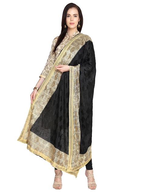 Punjabi Phulkari Embroidery Chiffon Dupatta : Amazon.in: Fashion