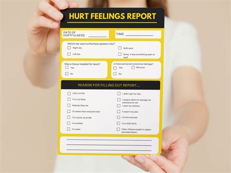 Hurt Feelings Report Template