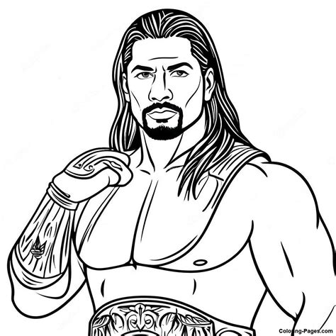 Wwe Coloring Pages Roman Reigns