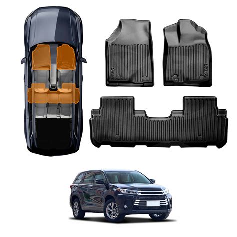 3D Floor Mats For Toyota Kluger 2014-2021 All-Weather Liners | X-CAR