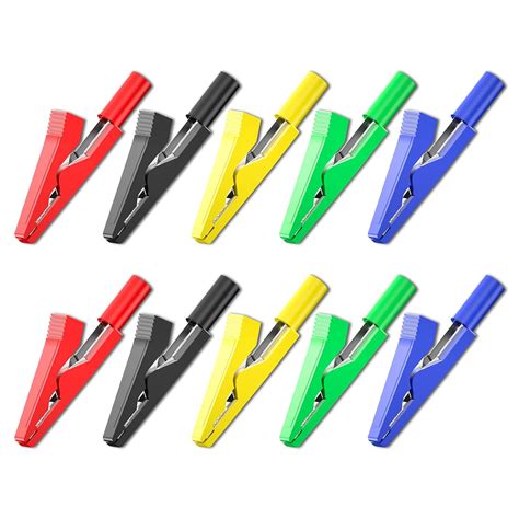 Goupchn Insulated Alligator Clips Electrical 10PCS Five Colors ...