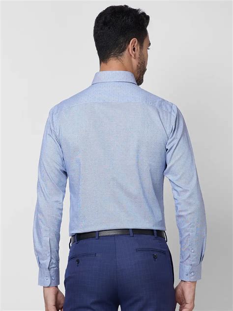 Raymond Men Blue Structure Slim Fit Cotton Shirt – MyRaymond