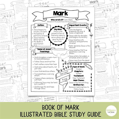Book of Mark Illustrated Bible Study Guide for Kids | Chapter Summary 1 ...