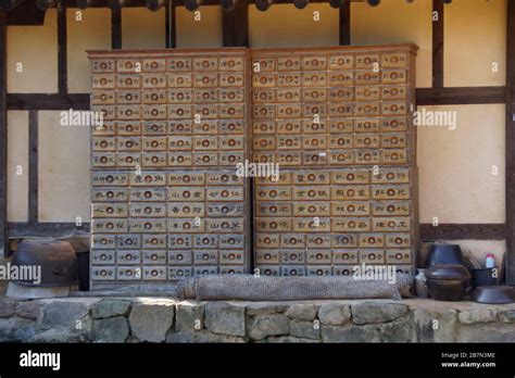 Old drawer case with Chinese characters Stock Photo - Alamy