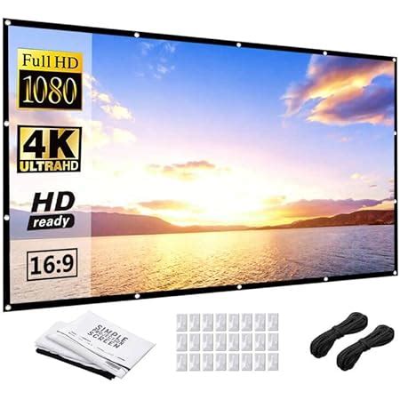 200-inch Large Projector Screen 16:9 Hanging Projection Screen Movie ...