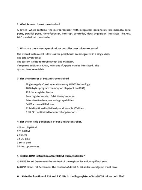 8051 Microcontroller Interview Questions 的图像结果