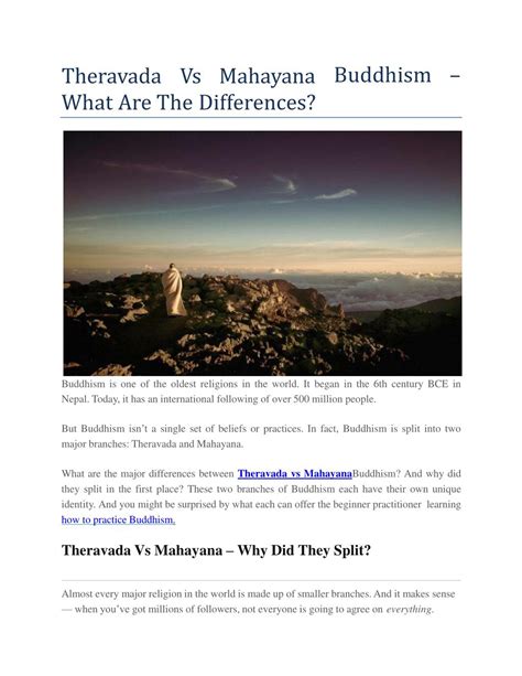 PPT - Theravada Vs Mahayana Buddhism – What Are The Differences ...