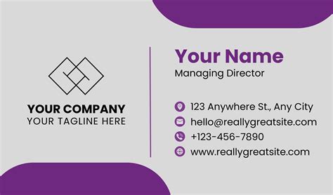 Calling Card Sample Template 的图像结果