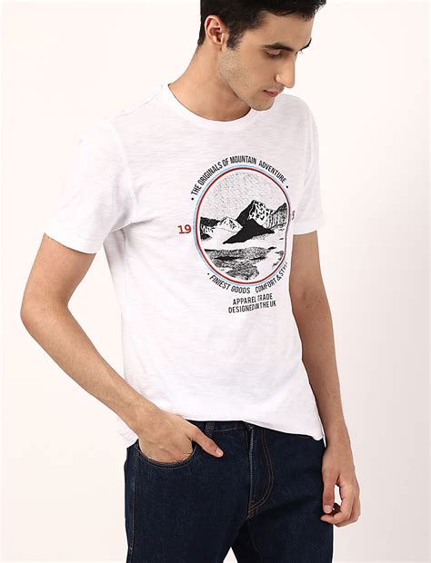 Buy Cotton Slun Tee With Chest Print at Marks & Spencer