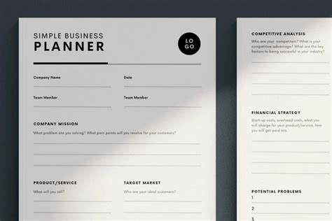 Sample Simple Business Plan Template 的图像结果