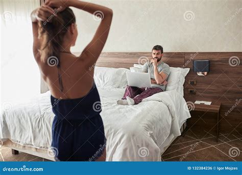 Romantic Woman Seduces Her Men Stock Photo - Image of girl, beautiful ...