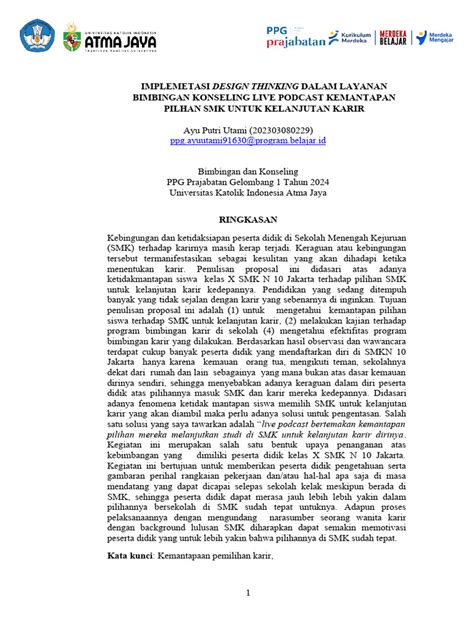 Sample of Project Proposal Using Design Thinking 的图像结果