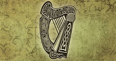 The Irish harp - national emblem of Ireland