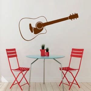 Decor Villa 53 cm Decor villa Guitar Wall Decal & Sticker Self Adhesive ...