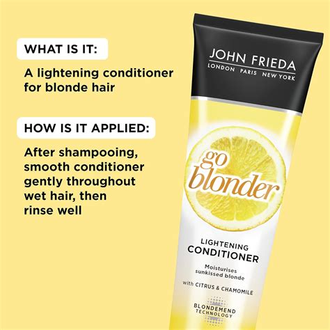 Buy John Frieda Sheer Blonde Go Blonder Lightening Conditioner, 8.3 ...