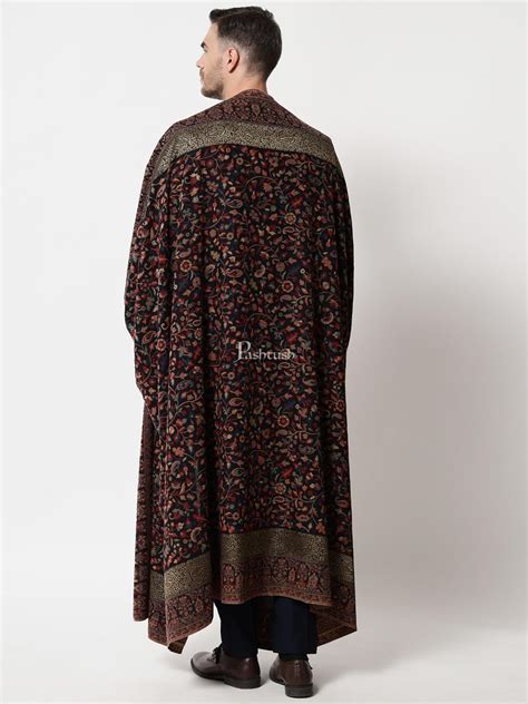 Pashtush Mens Ethnic Shawl, Mens Lohi , Full Size, Fine Wool, With Met ...