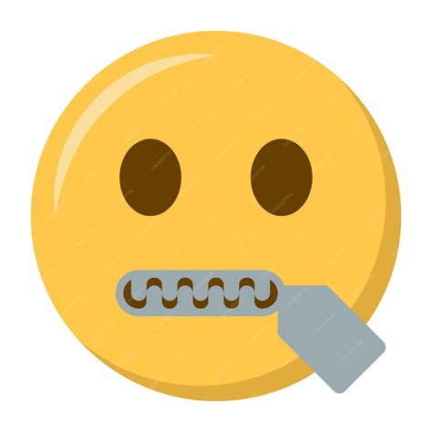 Premium Vector | Zipper mouth face emoji icon