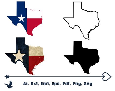 Texas Vector, State Clipart, TX Clip Art, Texas SVG, State PNG - Etsy