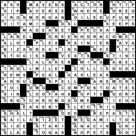 Evan Birnholz's Nov. 12 Post Magazine crossword, "Net Gains" - The ...
