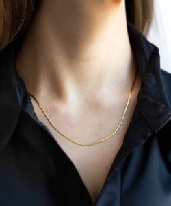 THANU'S CRAFT Stainless Steel Golden Flat Snake Herringbone Chain ...