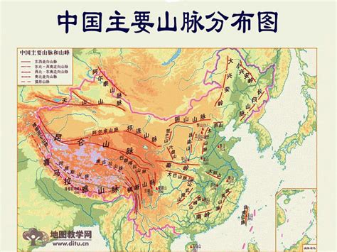 中国主要山脉分布图_彼岸_百度空间