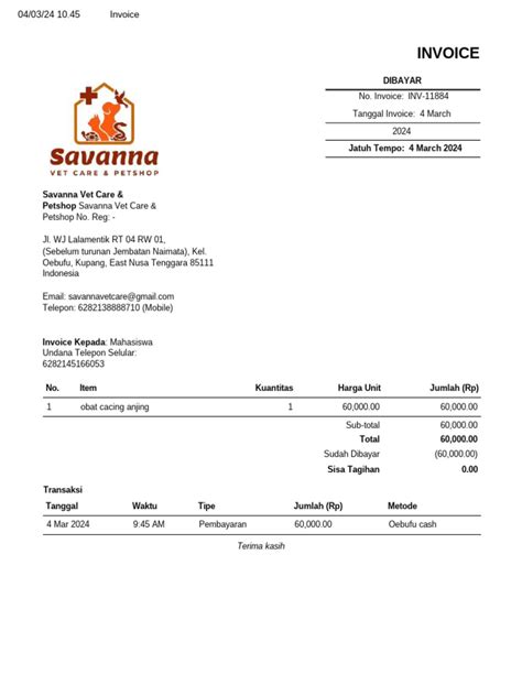 Sample Lab Test Invoice 的图像结果