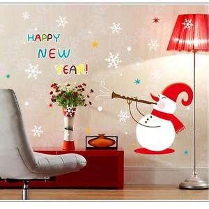 Buy Xmas Snowman Happy New Year Bedroom Kitchen Wall Window Stickers ...