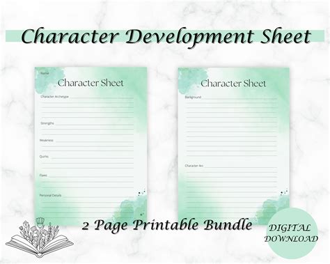 Character Development Worksheet For Writers Pdf at Micheal Weston blog