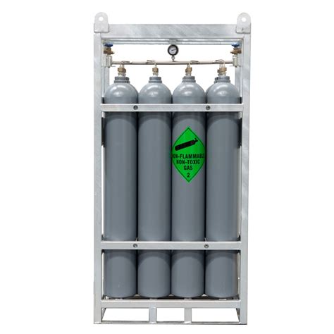 12 Pack - G Size Cylinder Nitrogen Gas Manifold - weight of full gas cylinder