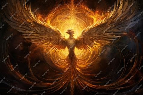 Premium AI Image | Gilded phoenixes symbols of rebirth and resurrection ...
