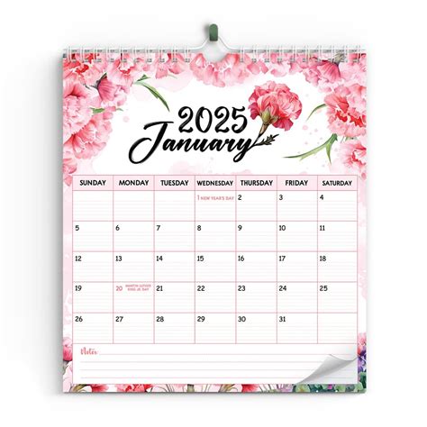 Buy 2025 Wall - Jan 2025 - Dec 2025, Birth Month Flowers 2025, Dates ...